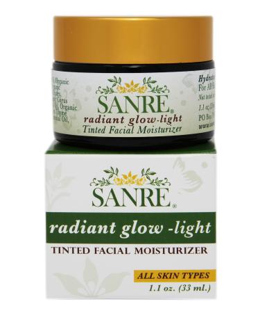SanRe Organic Skinfood - Radiant Glow Light - Organic Tinted Facial Moisturizer For All Skin Types