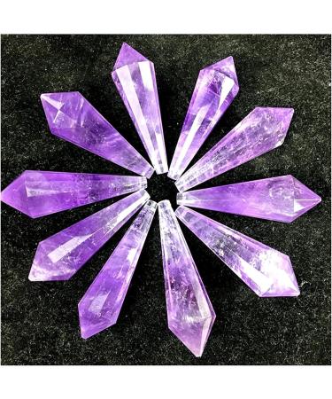 Amethyst Rough Stone Natural Amethyst Angel Pendulum Sweater Necklace Pendant Wand piont Reiki Crystals Provide as for Gift Chakra Reiki Balancing - Buy Online on GoSupps.com