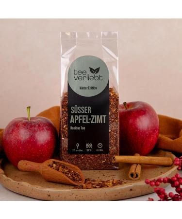 teeverliebt Winter Edition Sweet Apple Cinnamon Rooibo Tea 100 g Loose Rooibo Tea Delicious Tea Mix - Buy Online on GoSupps.com