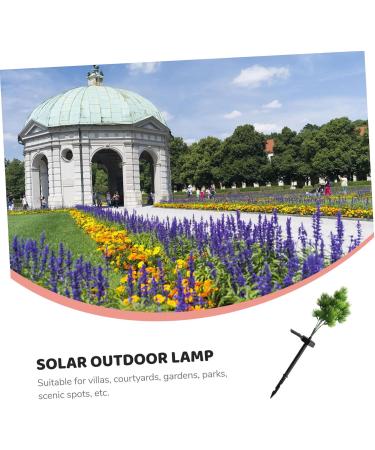 1pc Solar Light Floor Decor Outdoor Plants Artificial Plant Garden Decor Lights Garden Lights Tree Flickering Tree Lights Solar Lamp Ornament Ground Insert Lamp Garden Adornment (Green) - Buy Online on GoSupps.com
