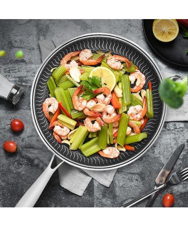 DELURA Saucepan Stainless Steel Pans Cooking Pots Utensils Cookware Set for Kitchen Accessories Skillet Frying Induction Deep Fryer Wok Wok - Buy Online on GoSupps.com