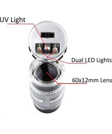 Kare and Kind 60X Mini Illuminated Jeweler LED UV Lens Loupe in Retail Package - Buy Online on GoSupps.com