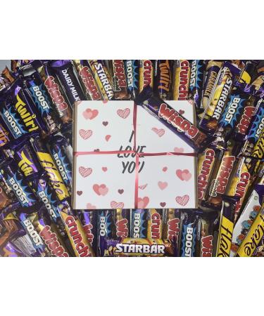 I LOVE YOU Present pick n mix The Cadburys sweet selection Chocolate Box sweet Hamper Present gift for Mothers Day Easter - Buy Online on GoSupps.com