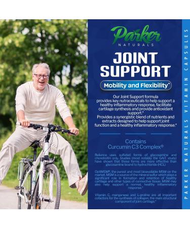 Joint Support Supplement - Glucosamine Chondroitin MSM & Turmeric for Mobility & Flexibility - 90 Capsules - Buy Online on GoSupps.com