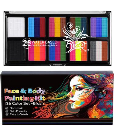 Face Paint Set Face and Body Paint|Water Based Face Paint Water Soluble Pigment - 26 Colors Pigment Powder for Face Paint Kit - Buy Online on GoSupps.com
