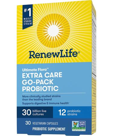 Renew Life Ultimate Flora Probiotic Extra Care - 30 Billion Live Cultures, 30 Veg Capsules - Buy Online on GoSupps.com