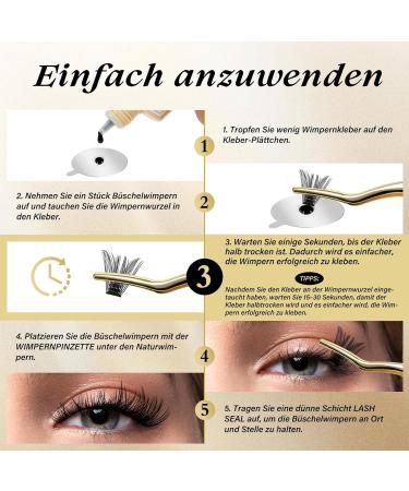 Buy QueWel Eyelash Cluster Glue 10ml | Waterproof Long-Lasting Adhesive for DIY Eyelash Extensions | No Irritation | Black Cluster Lashes Glue - Buy Online on GoSupps.com