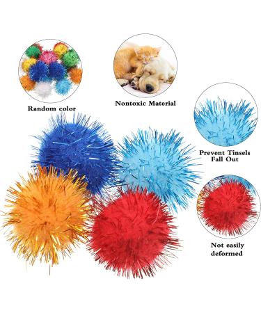 120 Assorted Color Cat Toy Balls - Interactive Furry Pom Pom Balls for Cats - Christmas Party Toy Balls - 1.2 x 1.2 Inch - Buy Online on GoSupps.com