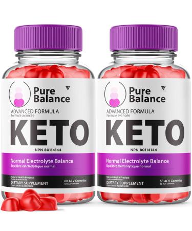 (2 Pack) Pure Balance Gummies PureBalance ACV Keto Gummies Pure Balance Advanced Weight Management Support Supplement Formula Pure Balance Canada Maximum Health and Wellness Support (120 Gummies)
