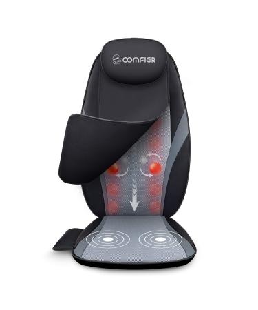 Comfier Back Massager with Heat,Shiatsu Massage Chair Pad,Deep Kneading Full Back Massage Cushion for Shoulder,Back for Home,Office use Gray