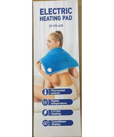 Jobyna Electrical Heating Pillow | Adjustable Physiotherapy Heating Pad with Fast Warming & Auto Shut-Off | 30-70 10-90 Min Timer | 30x60cm Pfauenblau - Buy Online on GoSupps.com