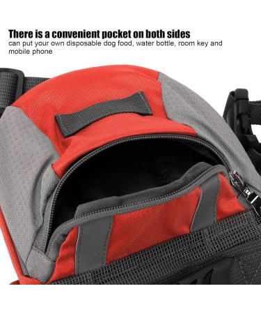 Cyrank Dog Hiking Backpack Dog Backpack Harness Dog Saddle Bag with Side Pockets for Small Medium Large Dogs(S-Red) S Red - Buy Online on GoSupps.com