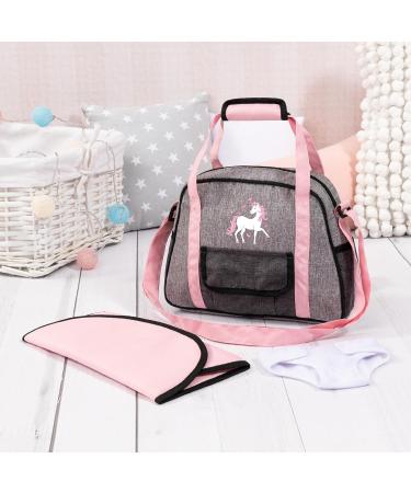 Shop Bayer Design 69033AB Doll Changing Bag - Gray & Pink with Accessories | International Shipping Available - Buy Online on GoSupps.com