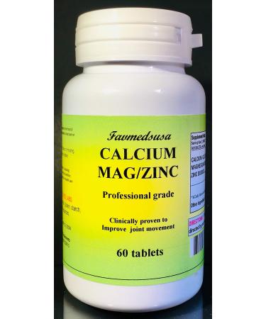 Calcium/Magnesium/zinc Made in USA - 60 Tablets