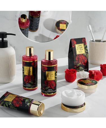 Fathers Day Gifts from Daughter and Son  Spa Bath and Body Gift Set  Exotic Rose Gift Basket for Women & Men  Thank You  Birthday  Mom  Personalized Gifts with Body Scrub  Bubble Bath  Lotion & More - Buy Online on GoSupps.com