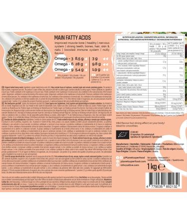 Organic Shelled Hemp Seeds 1000g | High Protein Omega 3 Hulled Hemp Hearts | Vegan Keto Non-GMO Gluten Free - 1kg - Buy Online on GoSupps.com