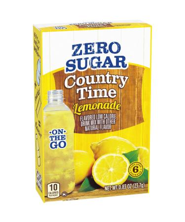Country Time Lemonade Zero Sugar On The Go 6 Sachet Drink Mix 23.7g (Pack of 4) Lemonade 0.83 Ounce (Pack of 4)