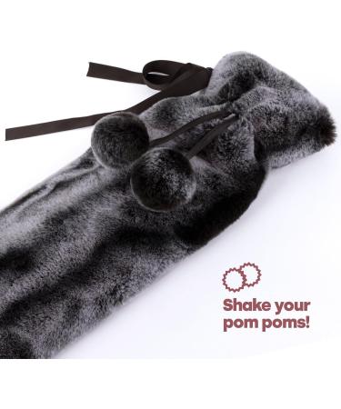 LIVIVO 2L Extra Long Hot Water Bottle with Removable Faux Fur Cover - Giant Size for Full Body Relief in Grey - Buy Online on GoSupps.com