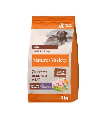 Nature's Variety Healthy Grains - Mini Adult Dog Food - Turkey - 3kg