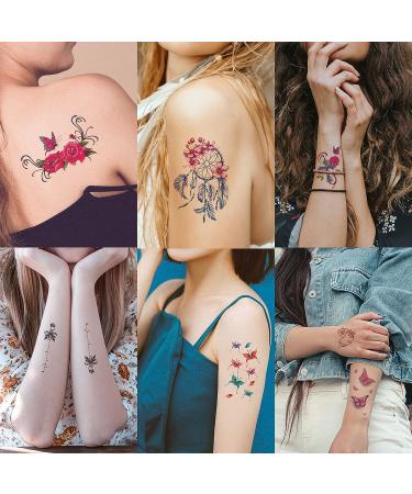 Waterproof 3D Butterfly Temporary Tattoo Sticker - 60 Sheets for Women - Buy Online on GoSupps.com