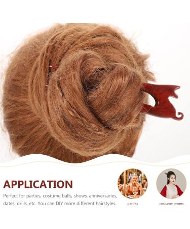 minkissy Chinese Wood Hair Stick Cat Carved Hairpin Japanese Wooden Handmade Hair Fork Hanfu Chignon Hair Pin for Women Girl Hair Styling Tool - Buy Online on GoSupps.com