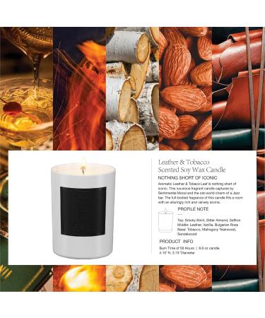 ESNA HOME Leblanc Leather & Tobacco Aromatherapy Candles | Natural Soy | 50-Hour Burn | Perfect Mother s Day Gift - Buy Online on GoSupps.com
