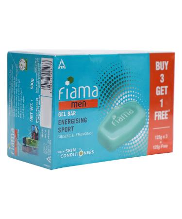 Buy Fiama Di Wills Men Energizing Sport Gel Bar 125g - Get 3 Get 1 Free | International Shipping Available - Buy Online on GoSupps.com