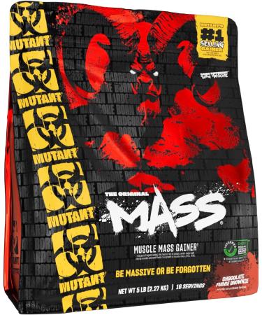 Mutant Mass Weight Gainer Protein Powder - High Calorie Protein - Chocolate Fudge Brownie - 5 Pound