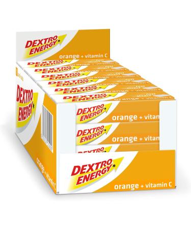 Dextro Energy Orange Glucose Tablets with Vitamin C 47 g - 24 Pack for Quick Energy Boost - 24 Count - Buy Online on GoSupps.com