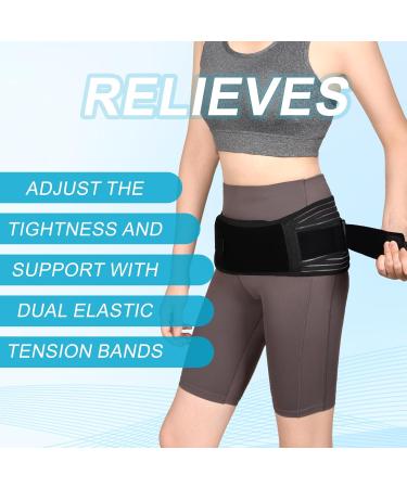 REAQER Sacroiliac SI Joint Hip Belt - Support Brace for Sciatica Pelvic & Lower Back Pain Relief - Ventilated Compression for Men & Women - Buy Online on GoSupps.com