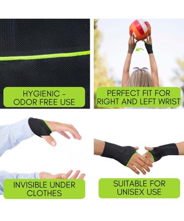 Ikido Wrist Compression Sleeve | Best Wrist Support Brace for Fitness Weightlifting & Workout | Carpal Tunnel Relief for Tendonitis & Arthritis (Medium - Buy Online on GoSupps.com