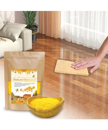 Shakven Yellow Beeswax Pellets - Yellow Polish Wax Natural Furniture Wax Pellets Furniture Polish and Cleaner Beeswax for Woodwork Sofa Tables Chairs Cabinets - Buy Online on GoSupps.com