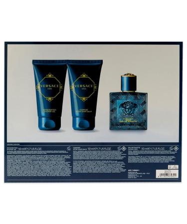 Versace Eros 1.7 Oz Sp/1.7 Oz Sg/1.7 Oz Aft Shave Balm SET Wood 1.7 Fl Oz (Pack of 3) - Buy Online on GoSupps.com