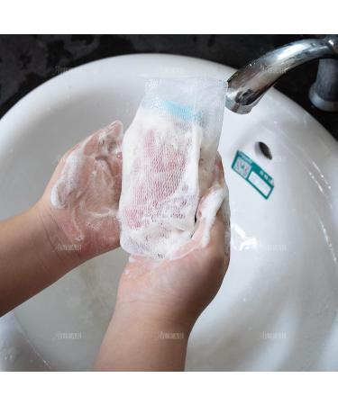 AUEAR 20 Pack Exfoliating Mesh Soap Pouch Saver Bag - Double Layer Bubble Foam Net Drawstring Holder Bags - Assorted Colors, 20 Piece Set - Buy Online on GoSupps.com