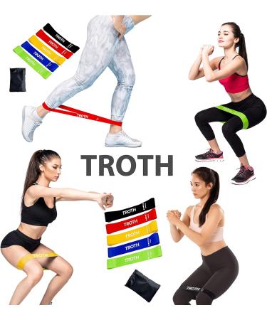 TROTH Resistance Bands Set - Home Gym Strength Training Equipment for Women and Men | Fitness Accessories for Pilates, Squats, Yoga, and Pull-Up Workouts - Buy Online on GoSupps.com