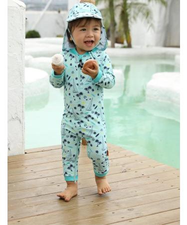 weVSwe Baby Toddler Boy Swimsuit UPF 50+ Rash Guard with Zipper | 18-24 Months Surfboard Design - Buy Online on GoSupps.com