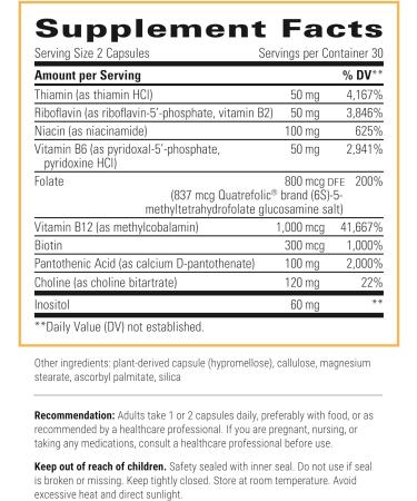 Integrative Therapeutics Active B-Complex - 8 B-Vitamins for Cellular Energy - 60 Capsules - Buy Online on GoSupps.com