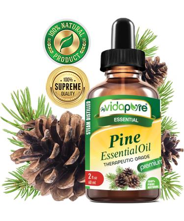 myVidaPure Pine Essential Oil 100% Pure Natural Undiluted Therapeutic Grade Essential Oil 2 Fl.oz.- 60 ml for Aromatherapy Soaps Candles Diffuser & Reed Diffusers - Buy Online on GoSupps.com