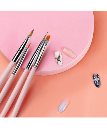 Glow 20 Piece Nail Art Brushes and Dotting Tools Kit - Premium Quality for Beginners & Professionals - Wooden Handle - Pink - Buy Online on GoSupps.com