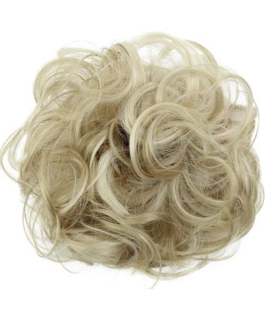 CAISHA by PRETTYSHOP Messy Scrunchie Bun Voluminous Wavy Hairpiece | Light Blonde Mix #25H613 G37A - Buy Online on GoSupps.com