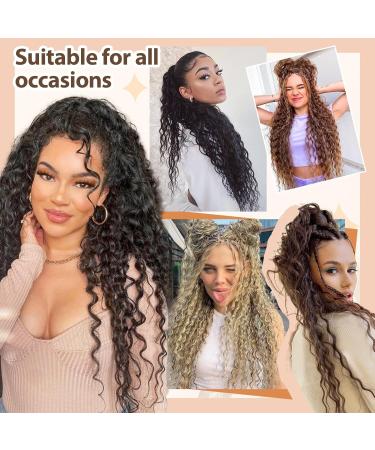 FLUFYMOOZ Ponytail Extension 26 Inch Bohemian Style Drawstring Ponytail Hair Extensions for Women Long Curly Wavy Ponytail Natural Synthetic Hairpiece for Women (26 Inch Natural Black) - Buy Online on GoSupps.com