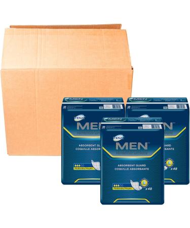 Tena Men's Incontinence Guards, Moderate Absorbency - 144 Count (3 Packs of 48) - Buy Online on GoSupps.com