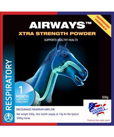 Equine America Airways Xtra Force | Premium Ready for Use Horse & Pony Supplement | for Respiratory Support | 500g - Buy Online on GoSupps.com