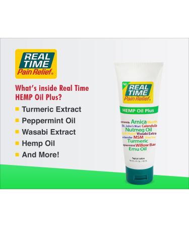 Real Time Pain Relief Hemp Oil Plus - 4 oz Tube - Buy Online on GoSupps.com