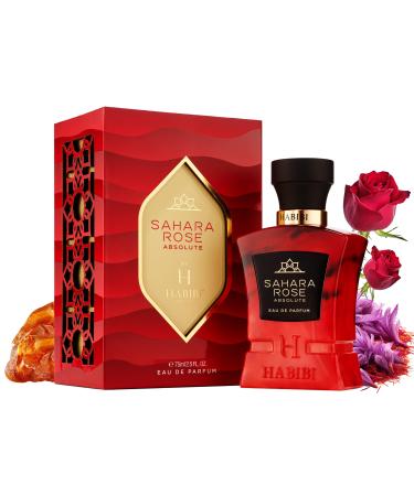 Sahara Rose Absolute Arabian Cologne For Men Eau De Parfum(2.5 Oz) Long Lasting Perfume For Men With Sweet Spicy Musky Rose Notes Sandalwood Musk & Amber Perfume Valentine s Day Gifts