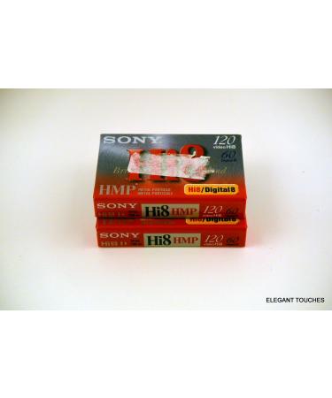 Sony Hi 8mm HMP Metal Particle Video Tape (120 Min.) Audio Cassette-Tape, 2-Pack