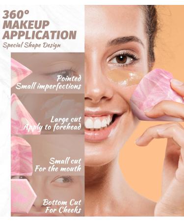 Sonnorel Make Up Sponge Diamond Shape Multicoloured BlenderBeauty Sponge Foundation Make-Up Sponge Flawless for Liquid Cream and Powder (Bean Paste Red) - Buy Online on GoSupps.com