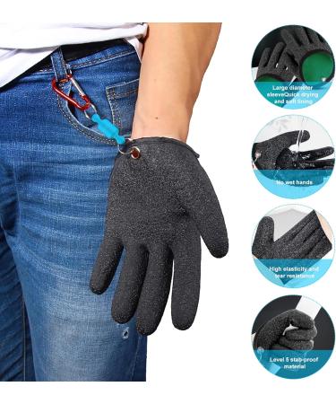 Wzyteu Waterproof Fishing Gloves - Safe Handling for Pike Catfish and More | 1 Pair with Magnetic Buckles - Buy Online on GoSupps.com