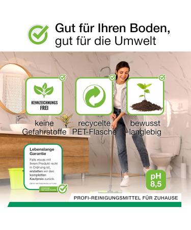 Buy Biohy Floor Cleaner (6 x 1L) | Streak-Free Concentrated Formula for All Hard Floors | Ideal for Laminate PVC & Stone | Pleasant Scent | Organic Cleaning Solution - Buy Online on GoSupps.com