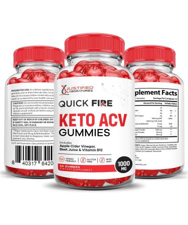 (2 Pack) Quick Fire Keto ACV Gummies Advanced Formula 1000MG QuickFire Keto Gummies Apple Cider Vinegar Formulated with Pomegranate Beet Juice Powder B12 Vegan Non GMO 120 Gummys 60 Count (Pack of 2) - Buy Online on GoSupps.com